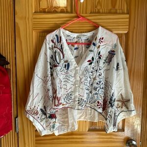 Zara Embroidered Blouse